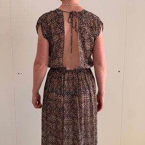 Ulla Johnson silk animal print midi dress with open back